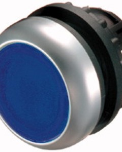 Illuminated push button front M22 blue M22-DL-B